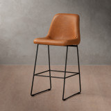 Wembley Leather Counter Bar Chair - Ginger
