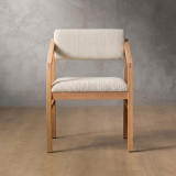 Jozi Fabric Carver Chair - Oak - Sea Sand 2