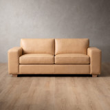 Karoo 2-Seater Leather Couch - Desert