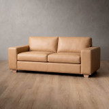 Karoo 2-Seater Leather Couch - Desert