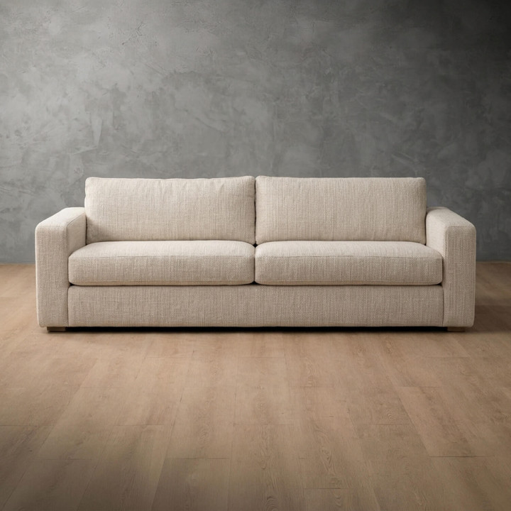 Clanwilliam 3-Seater Fabric Couch - Sea Sand