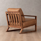 Clarens Leather Armchair - Blackwood - Caramel