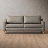Douglas 3-Seater Leather Couch - Grey