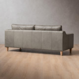 Douglas 3-Seater Leather Couch - Grey