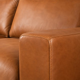 Hamlet 2-Seater Leather Couch - Ginger