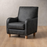 Midlands Leather Armchair - Midnight