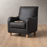 Midlands Leather Armchair - Midnight 2