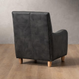Midlands Leather Armchair - Midnight