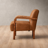 Palmiet Leather Armchair - Blackwood - Caramel