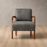 Palmiet Leather Armchair - Blackwood - Charcoal