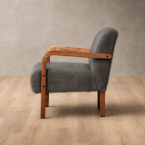 Palmiet Leather Armchair - Blackwood - Charcoal