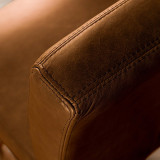 Chunky Leather Dining Chair - Oak - Butterscotch - 9