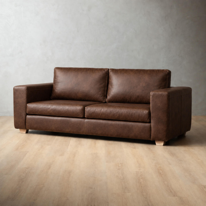 Westerman 3-Seater Leather Couch - Brown