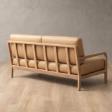 Vrede 2-Seater Leather Couch - Oak - Desert