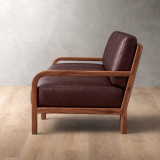 Vrede 3-Seater Leather Couch - Blackwood - Coffee 3