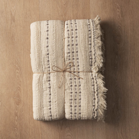 Valeria Throw - Ivory & Stone