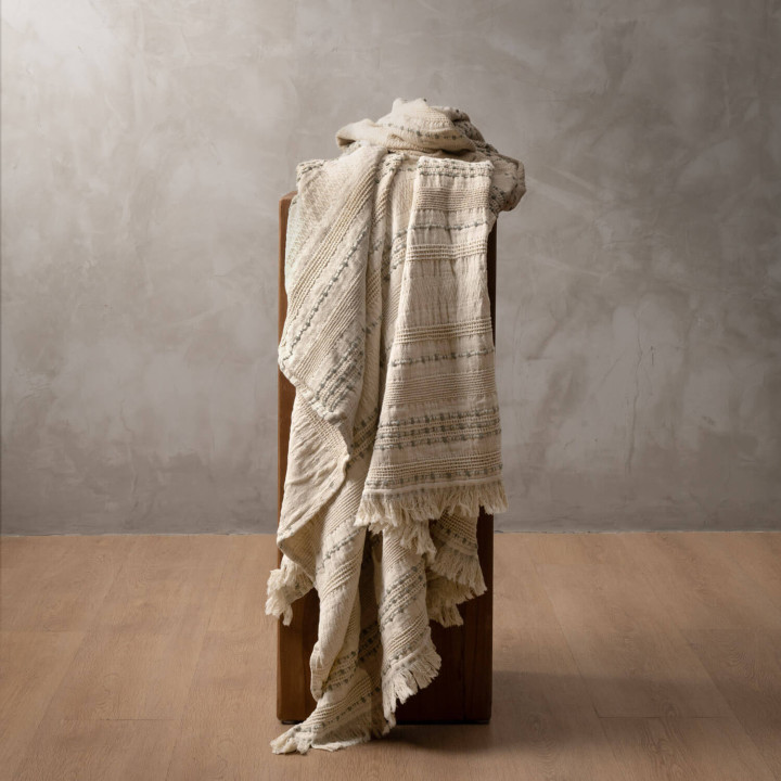 Valeria Throw - Ivory & Sage