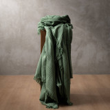 Theresa Throw - Moss Green 1
