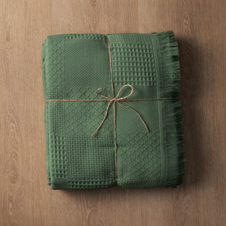 Theresa Throw - Moss Green