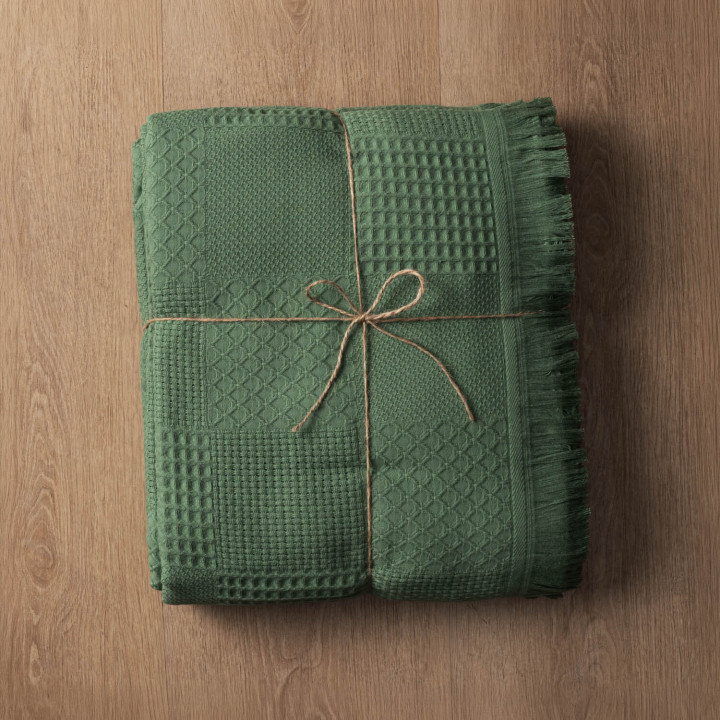 Theresa Throw - Moss Green