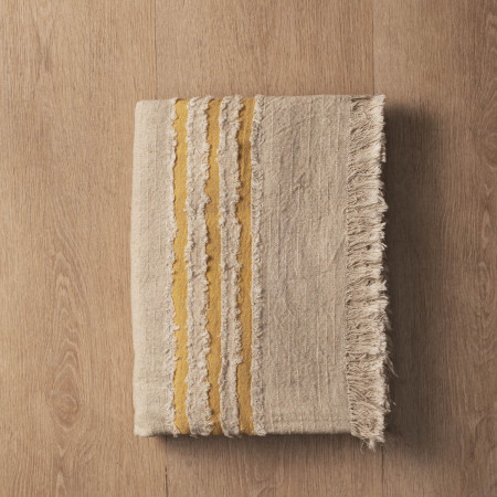 Marisol Throw - Stone & Mustard