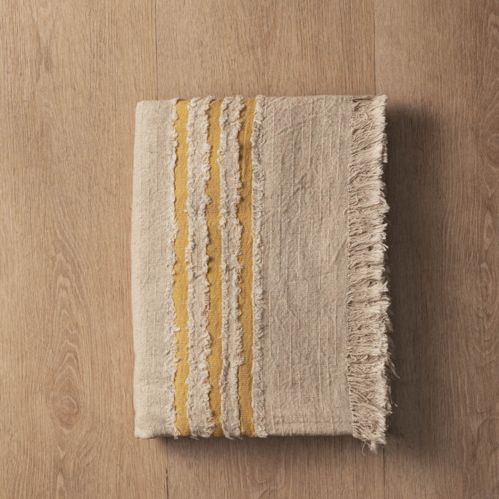 Marisol Throw - Stone & Mustard 1