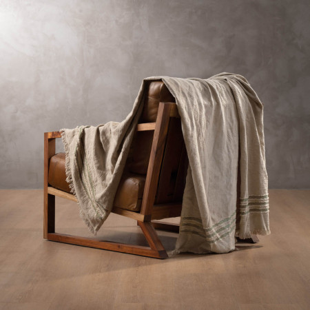 Marisol Throw - Stone & Olive