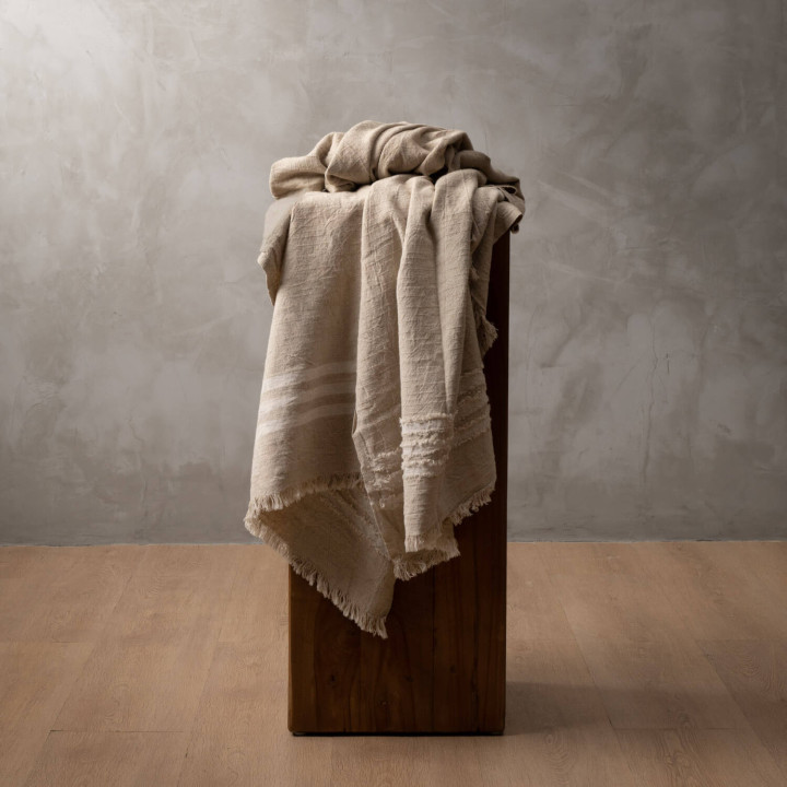 Marisol Throw - Stone & White