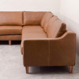 Douglas Full Leather Corner Unit Left - Butterscotch 3