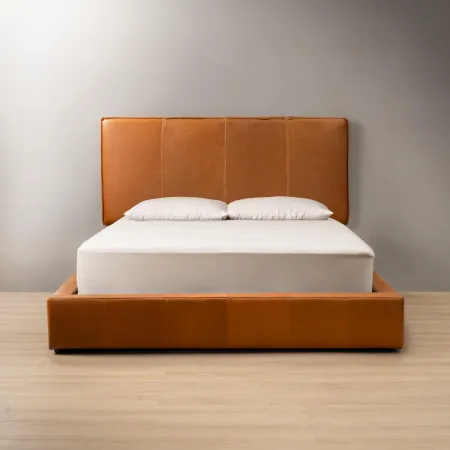 Dawncrest Montanelle Leather Bed - King XL - Tan 1