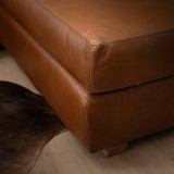 Karoo Leather Corner Couch with Daybed Left - Butterscotch