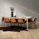 Demo - Hand-Stitched Leather Dining Chair - Butterscotch - 2