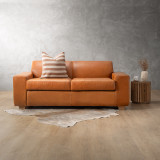 Karoo Leather Sleeper Couch - Ginger - 3