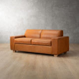 Karoo Leather Sleeper Couch - Ginger - 7