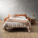 Karoo Leather Sleeper Couch - Ginger - 5