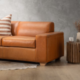 Karoo Leather Sleeper Couch - Ginger - 4