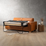 Karoo Leather Sleeper Couch - Ginger - 12