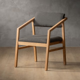 Jozi Fabric Carver Chair - Oak - Juniper Graphite - 1
