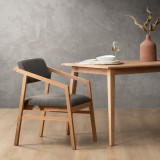 Jozi Fabric Carver Chair - Oak - Juniper Graphite - 2
