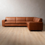 Karoo Full Corner Leather Couch - Butterscotch - 5