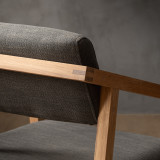 Jozi Fabric Carver Chair - Oak - Juniper Graphite - 6
