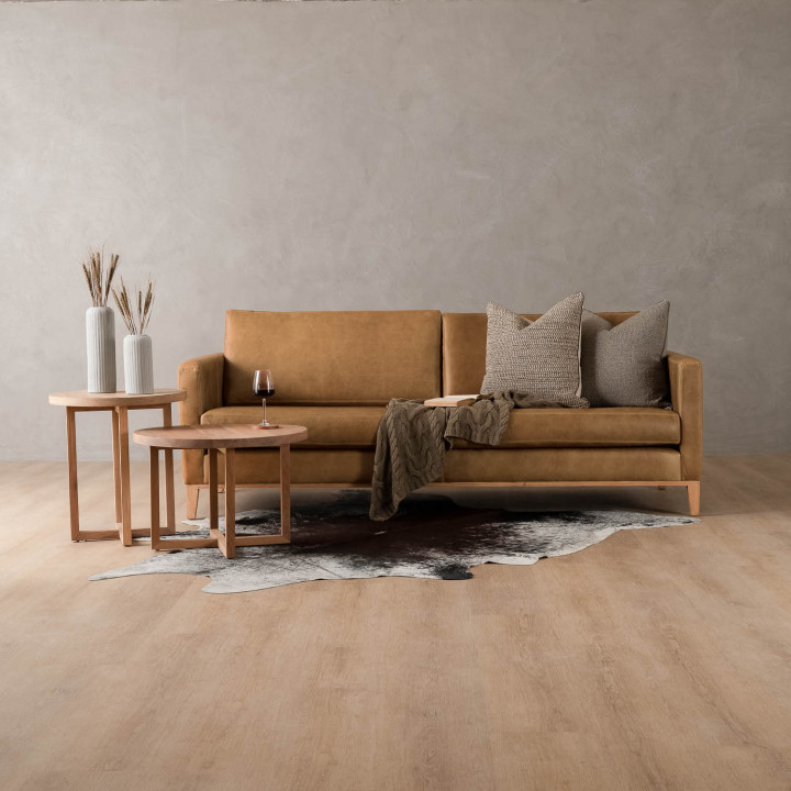Cape Town 2-Seater Leather Couch - Desert - 2