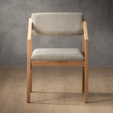 Jozi Fabric Carver Chair - Oak - Juniper Stone - 3