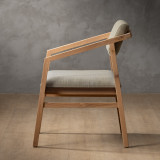 Jozi Fabric Carver Chair - Oak - Juniper Stone - 4