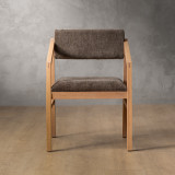 Jozi Fabric Carver Chair - Oak - Storm Wave - 2
