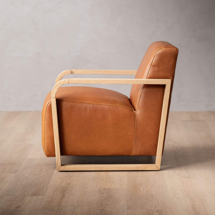 Canyon Leather Armchair - Tan - 4