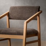 Jozi Fabric Carver Chair - Oak - Storm Wave - 5