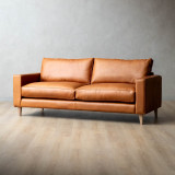 Demo - Hamlet 3-Seater Leather Couch - Ginger - 2
