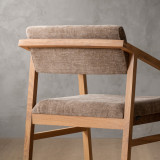 Jozi Fabric Carver Chair - Oak - Fossil Wave - 5