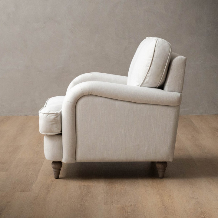 Chenavé Fabric Armchair - Pearl - 5
